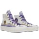 All Star Lift High Canvas Women White Purple