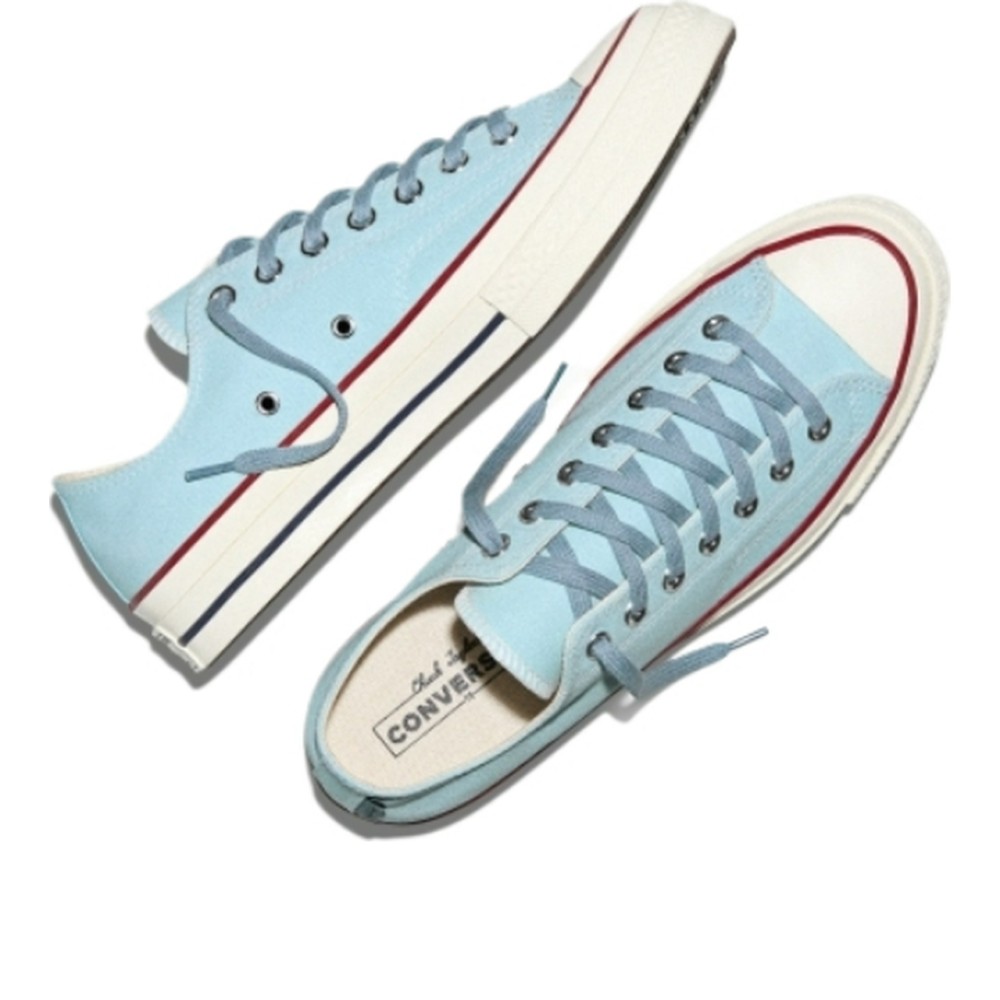 Chuck 70 Canvas Blue Canvas Cushioning Lace Up Low Moderate Platform Round Tip A18856c