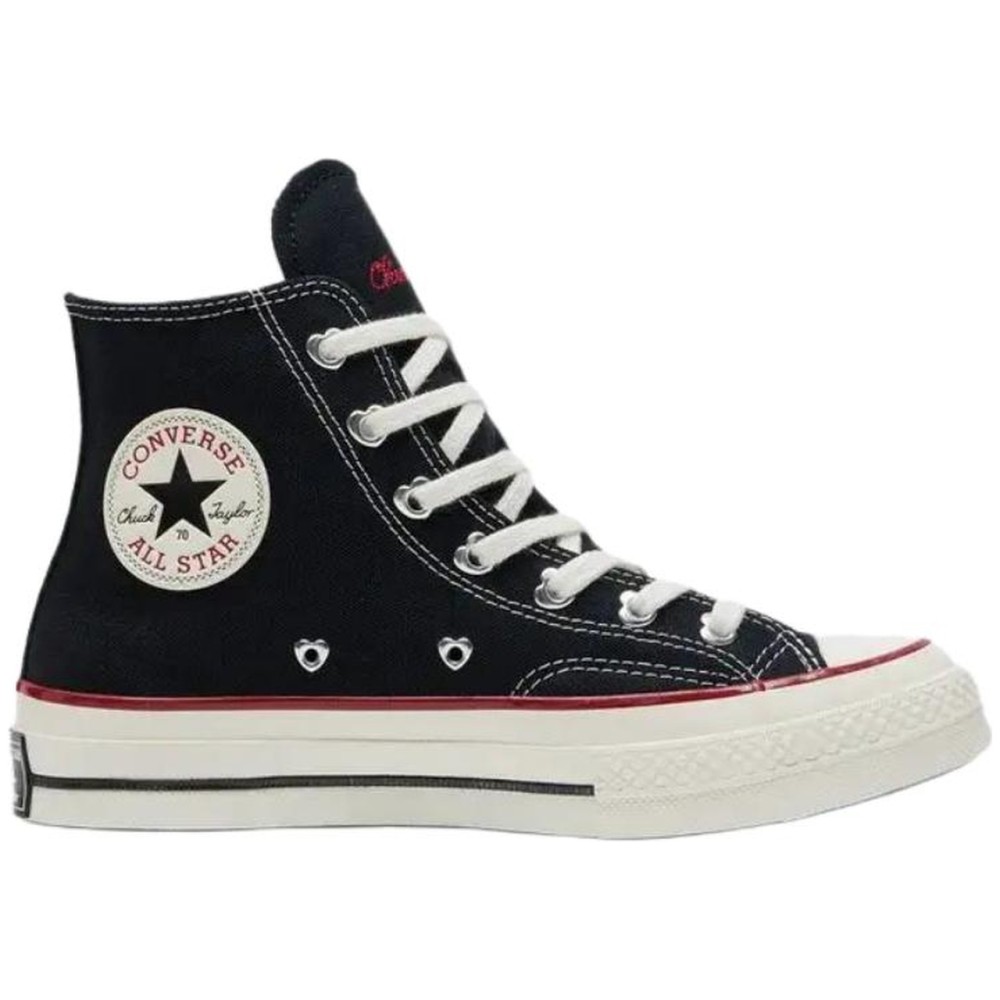 1970s High Canvas Unisex Black Red