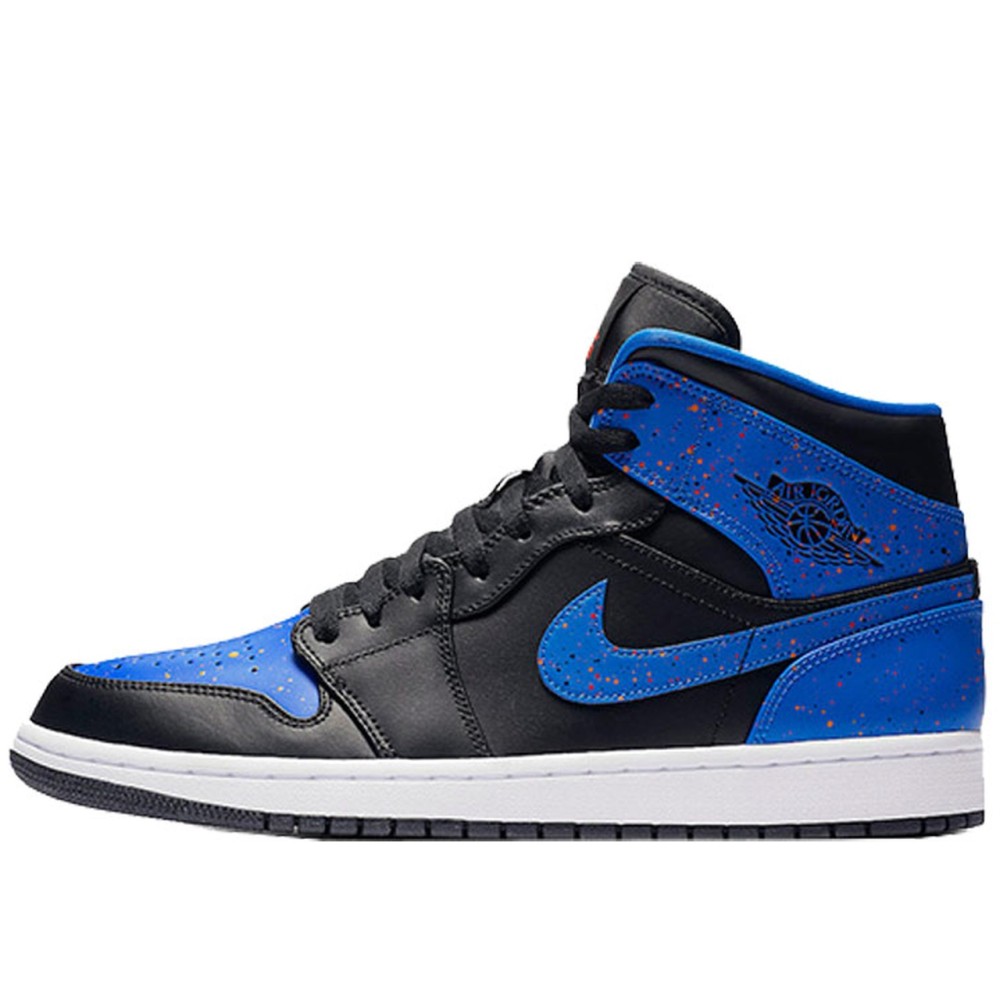Air Jordan 1 Mid Royal Paint Splatter