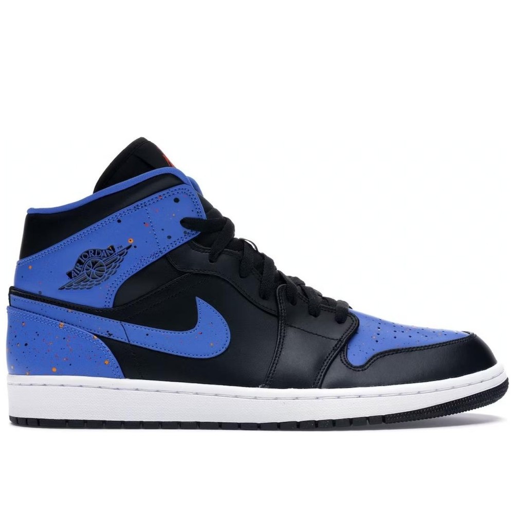 Air Jordan 1 Mid Royal Paint Splatter