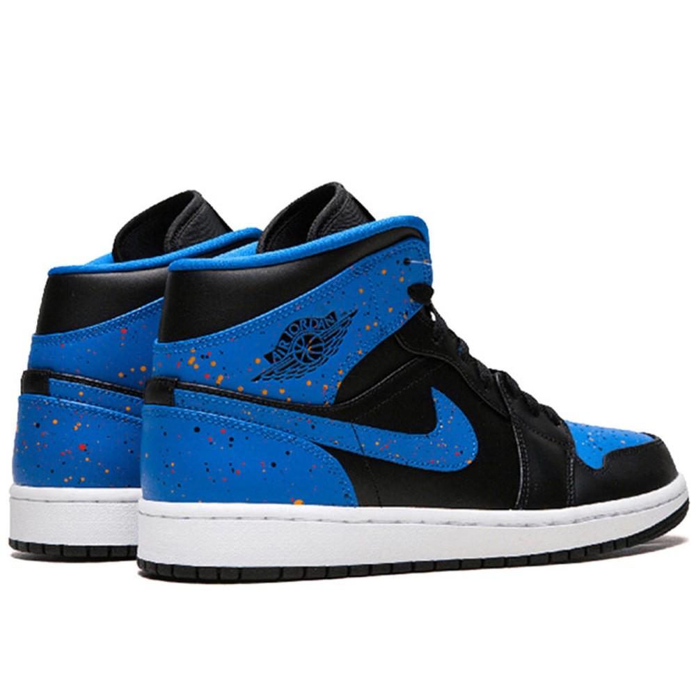 Air Jordan 1 Mid Royal Paint Splatter