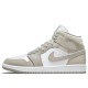 Air Jordan 1 Mid College Grey Linen