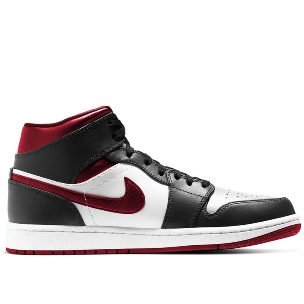 Air Jordan 1 Mid Black White Gym Red