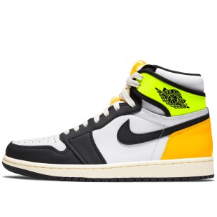Air Jordan 1 High White Black Volt University Gold