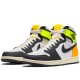Air Jordan 1 High White Black Volt University Gold