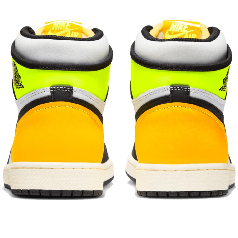 Air Jordan 1 High White Black Volt University Gold