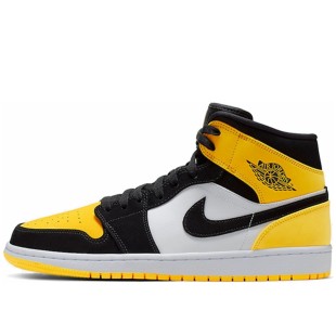 Air Jordan 1 Mid Yellow Toe Black