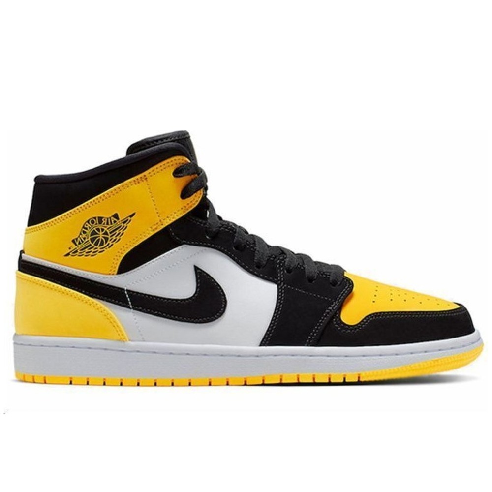Air Jordan 1 Mid Yellow Toe Black