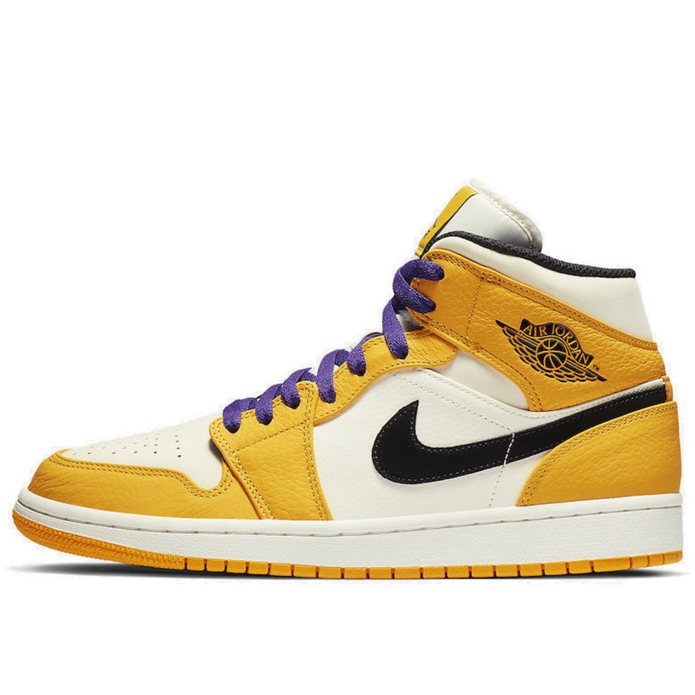 Air Jordan 1 Mid Lakers Gold