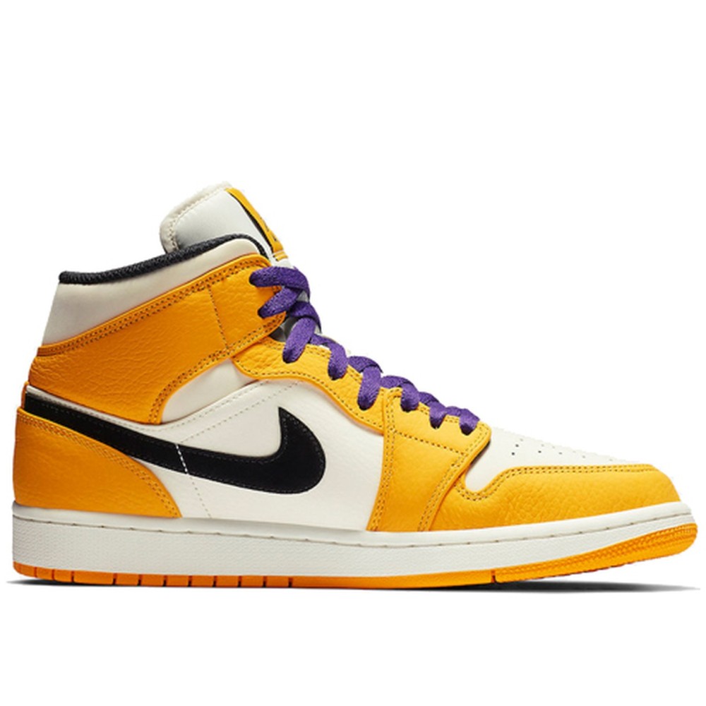 Air Jordan 1 Mid Lakers Gold