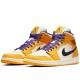 Air Jordan 1 Mid Lakers Gold