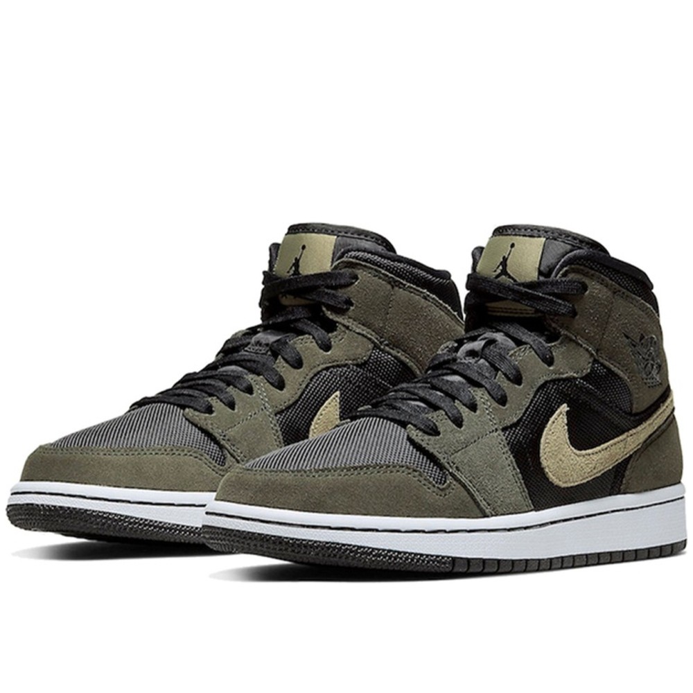 Air Jordan 1 Mid Military Olive