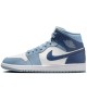 Air Jordan 1 Mid Sail Diffused Blue
