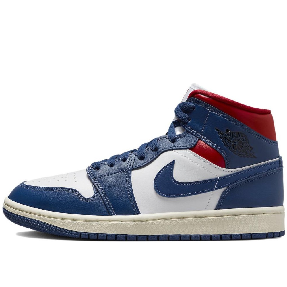 Air Jordan 1 Mid French Blue Gym Red