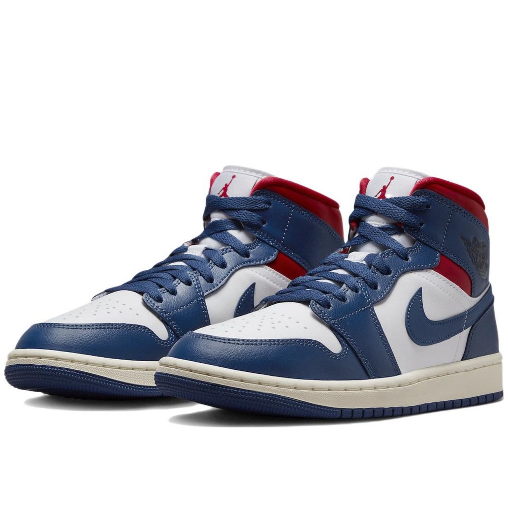 Air Jordan 1 Mid French Blue Gym Red