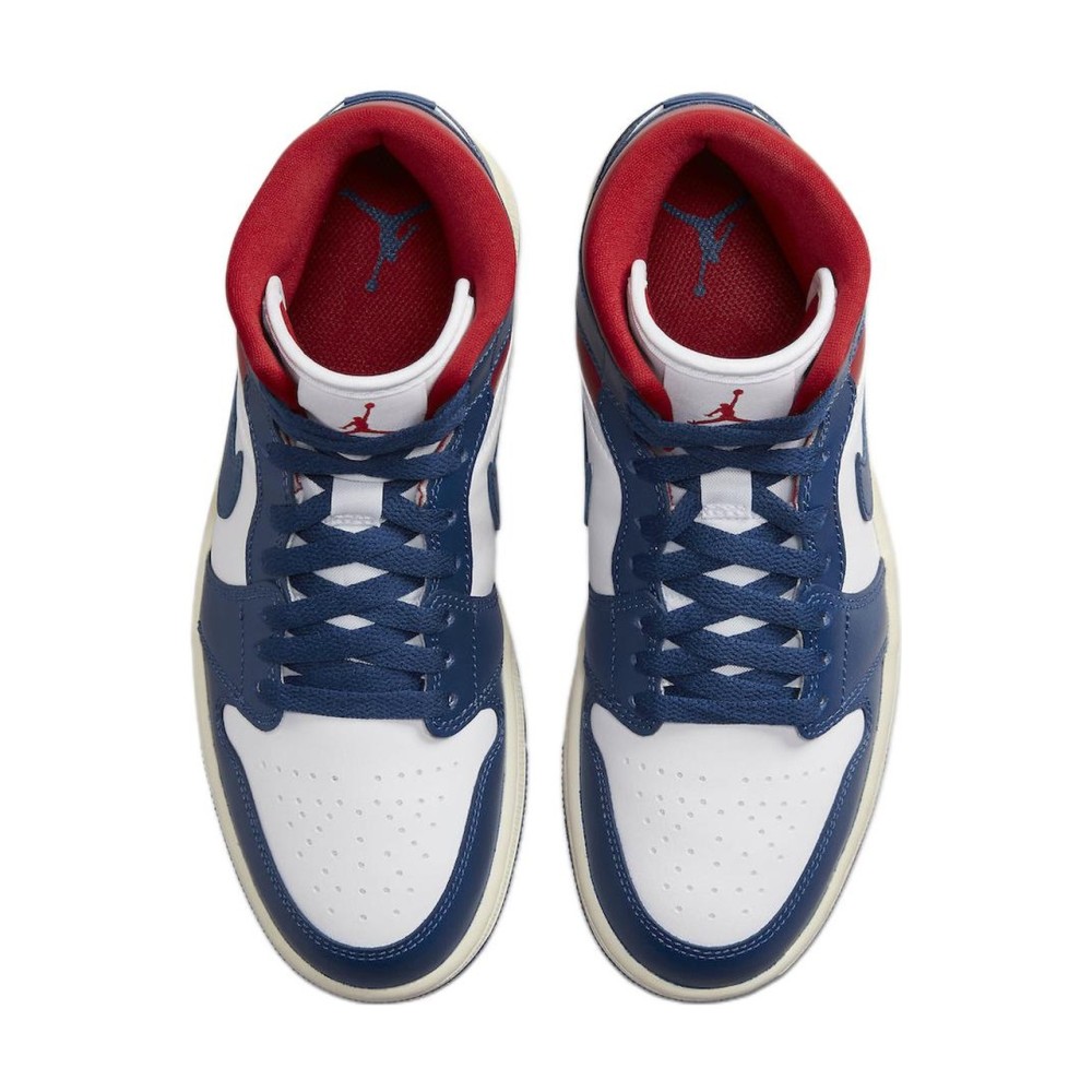 Air Jordan 1 Mid French Blue Gym Red