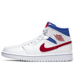 Air Jordan 1 Mid White Red Royal