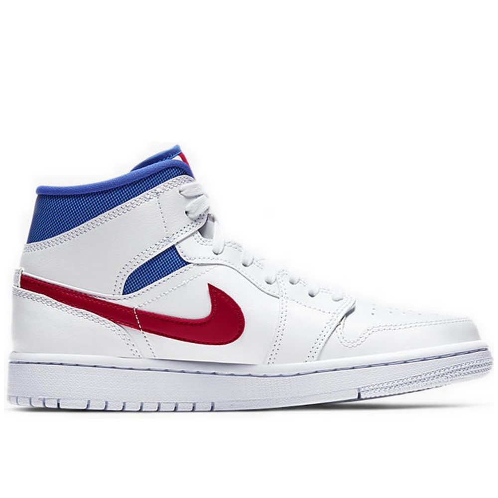 Air Jordan 1 Mid White Red Royal