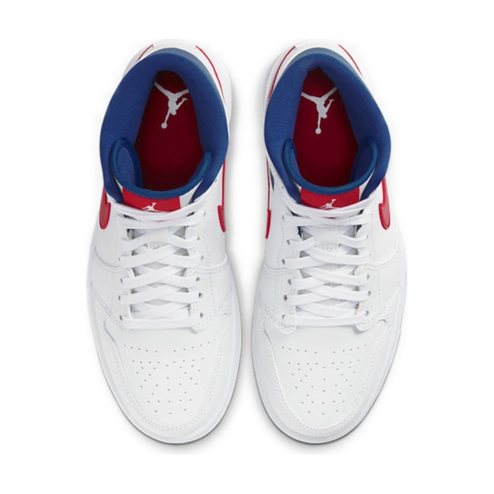 Air Jordan 1 Mid White Red Royal
