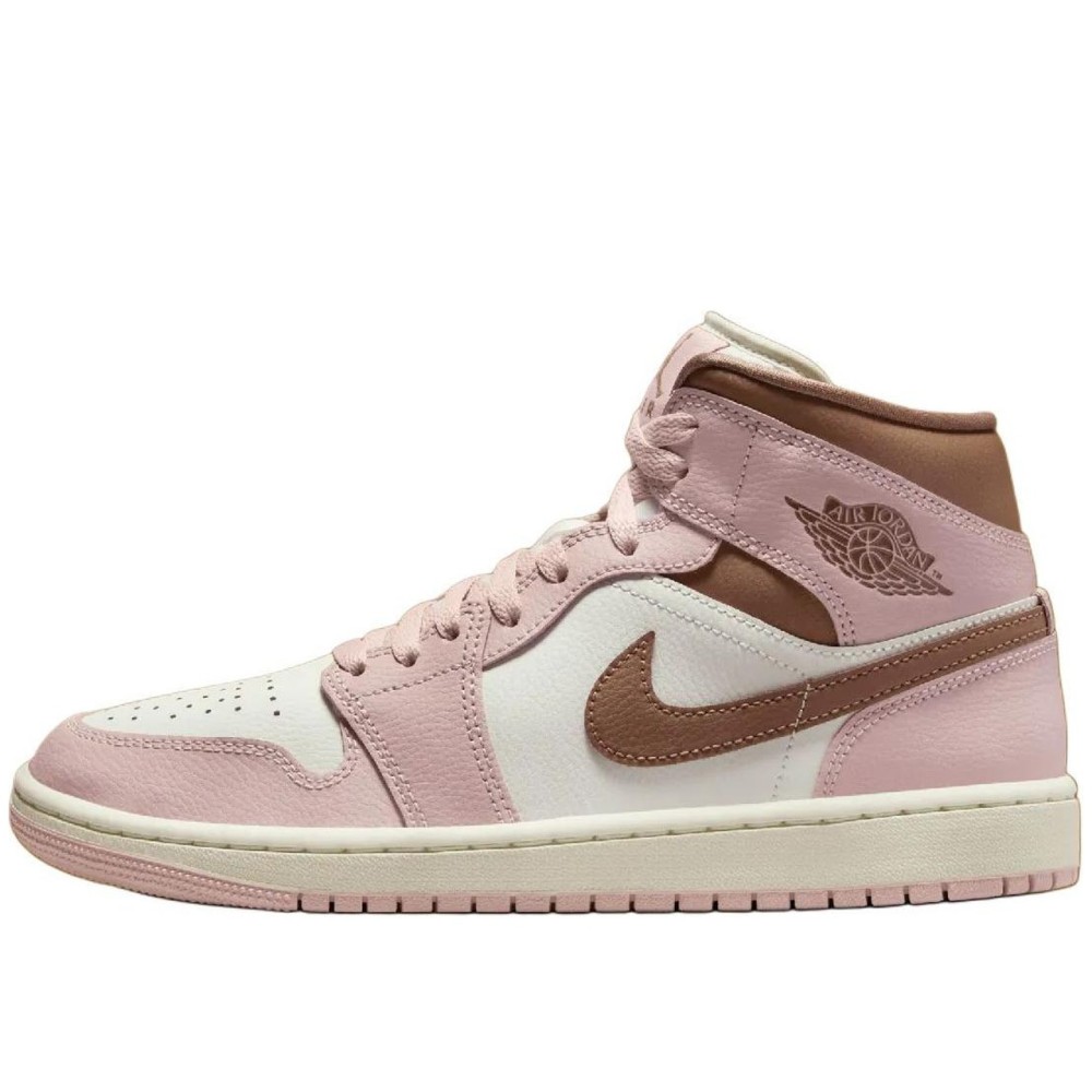 Air Jordan 1 Mid Pink Oxford Brown