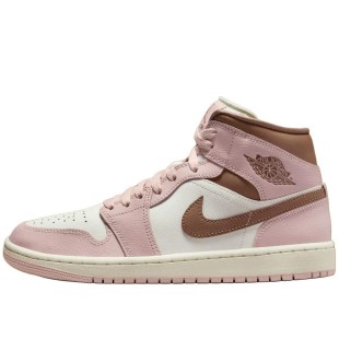 Air Jordan 1 Mid Pink Oxford Brown