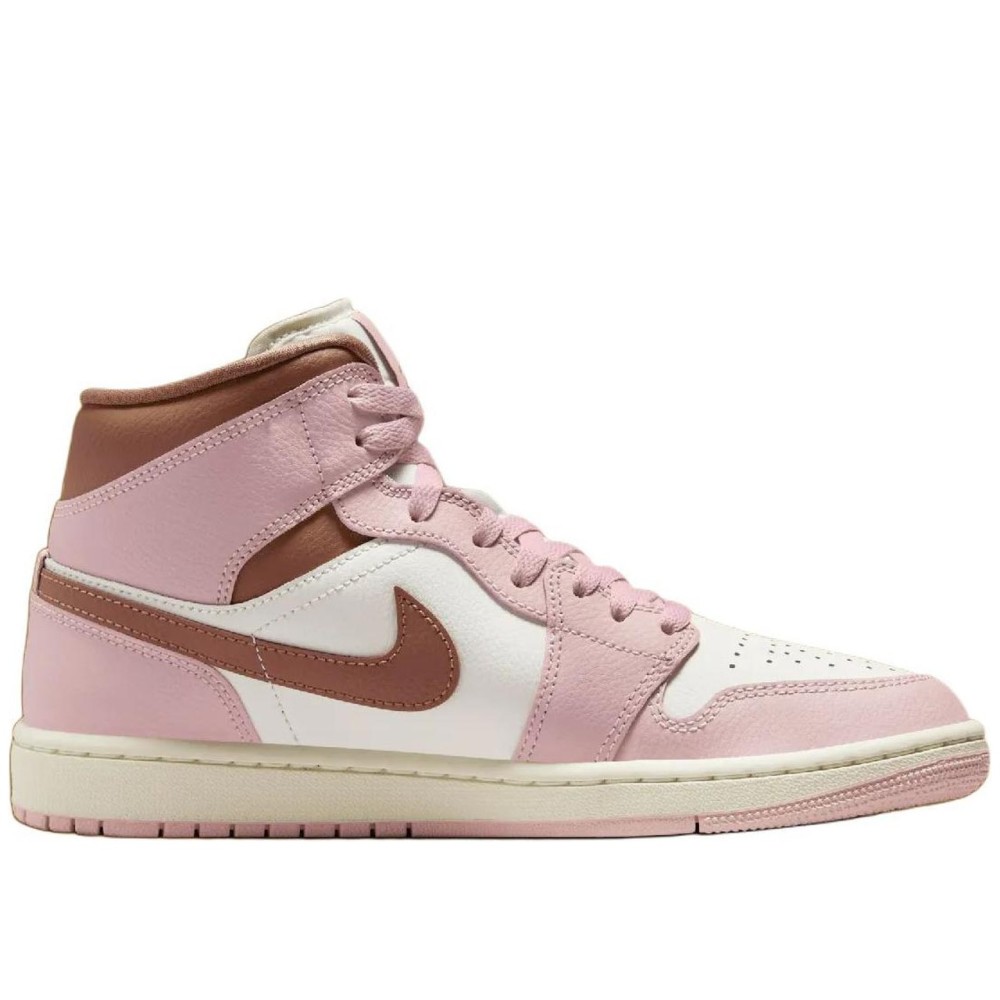 Air Jordan 1 Mid Pink Oxford Brown