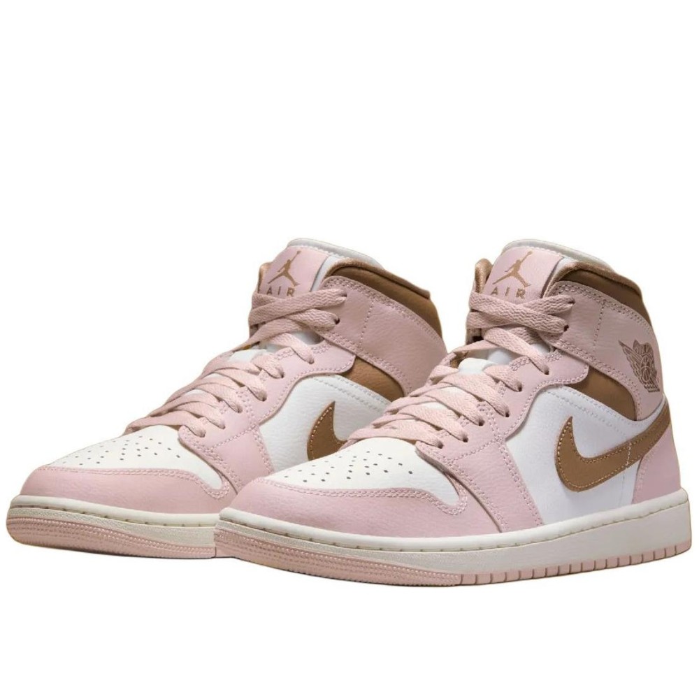 Air Jordan 1 Mid Pink Oxford Brown