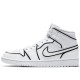 Air Jordan 1 Mid Iridescent Reflective White