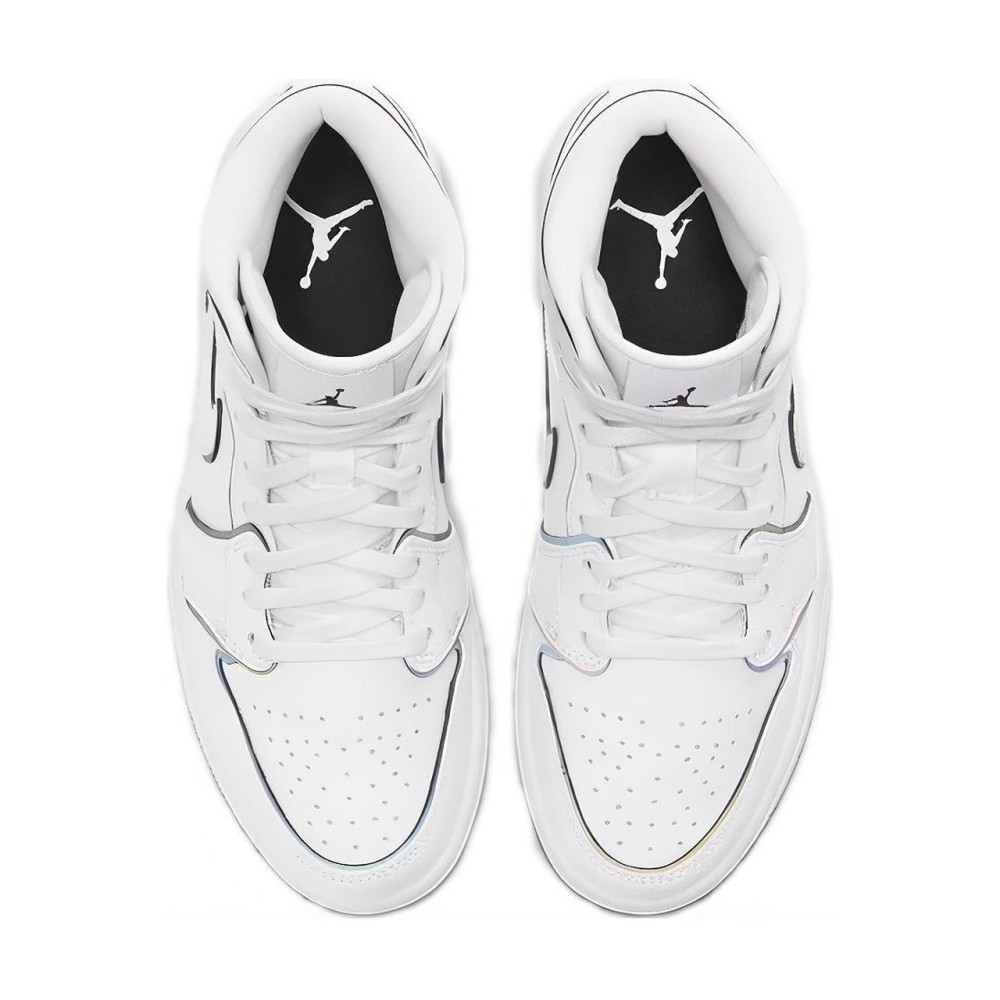 Air Jordan 1 Mid Iridescent Reflective White