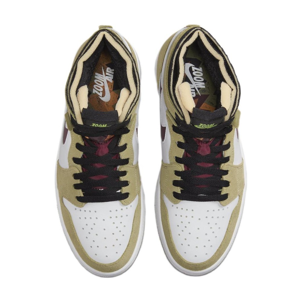 Air Jordan 1 Zoom Comfort Neutral Olive Cherrywood