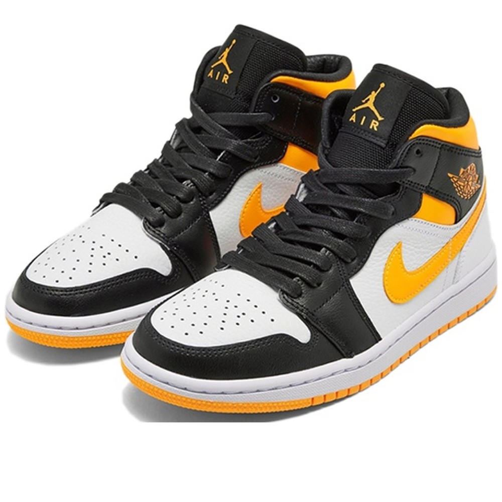 Air Jordan 1 Mid Laser Orange Black