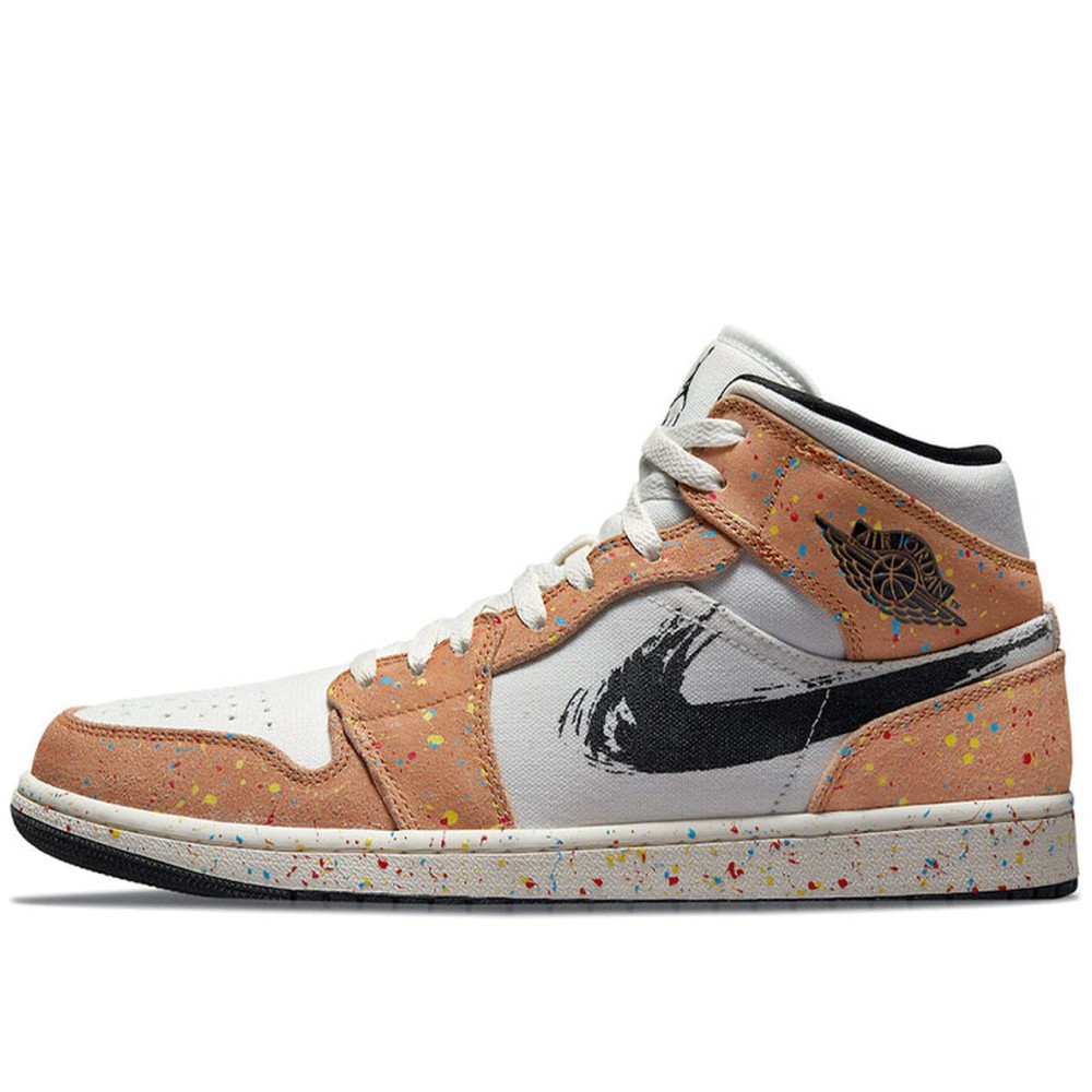Air Jordan 1 Mid SE Brushstroke Paint Splatter