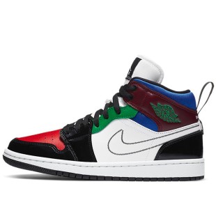 Air Jordan 1 Mid SE Black White Multi Color