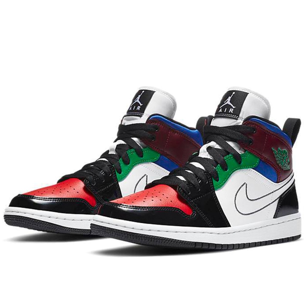 Air Jordan 1 Mid SE Black White Multi Color
