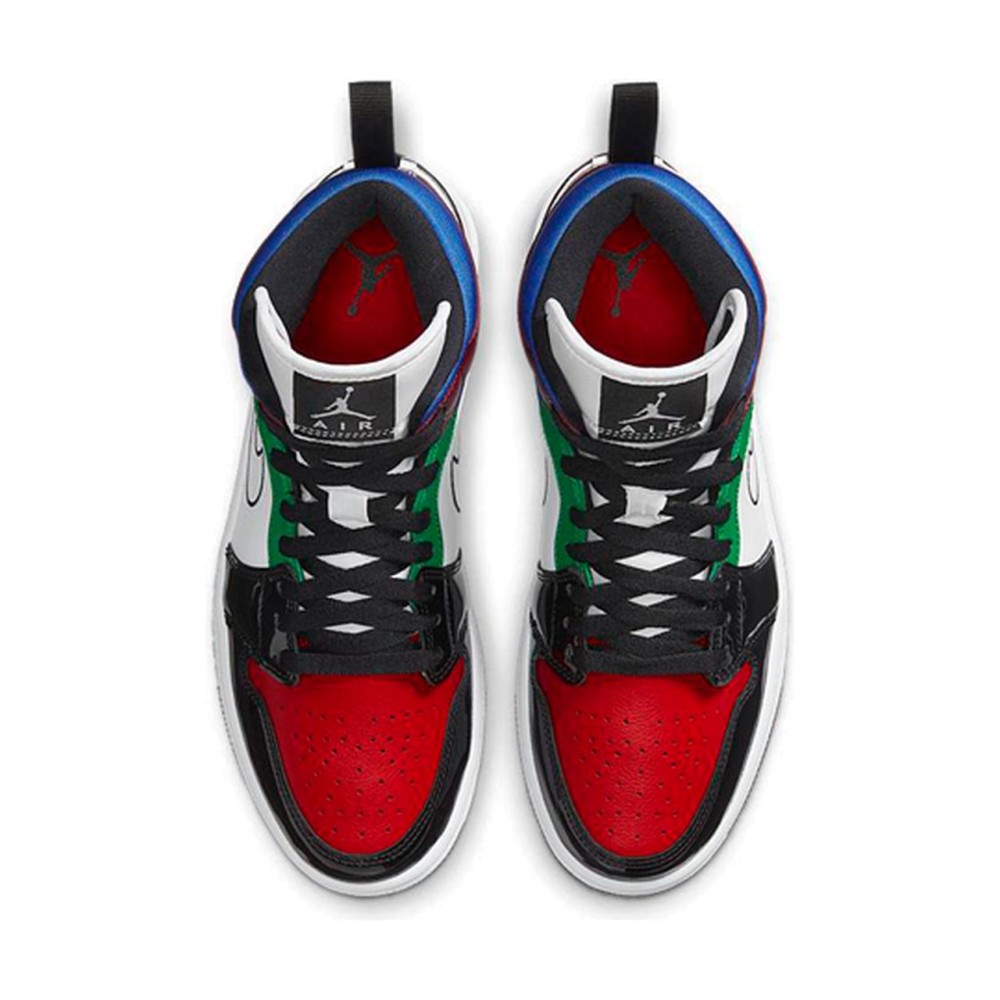 Air Jordan 1 Mid SE Black White Multi Color