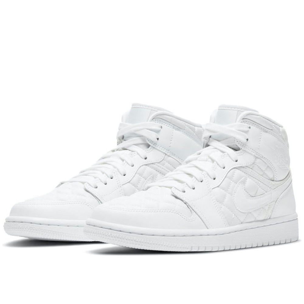 Air Jordan 1 Mid SE White Quilted