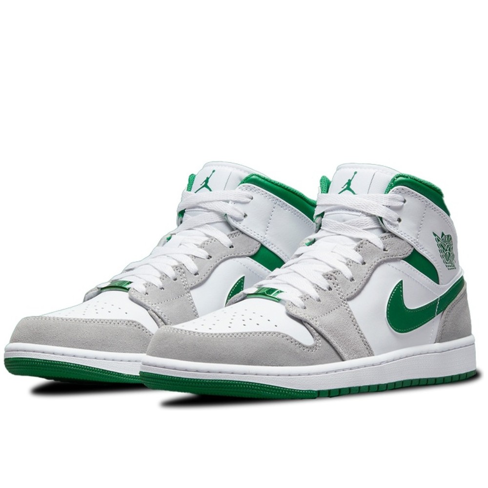 Air Jordan 1 Mid SE Grey Pine Green
