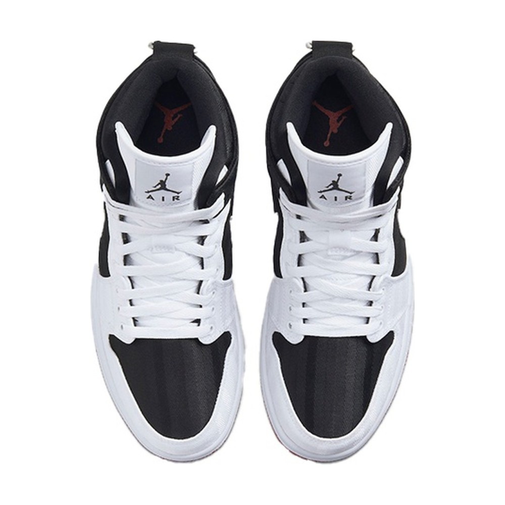 Air Jordan 1 Mid SE Utility Canvas White Black Gym Red