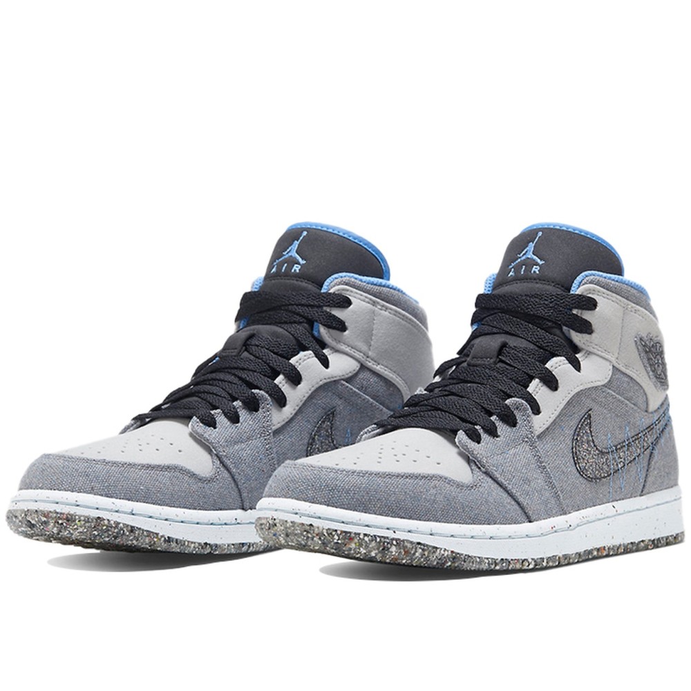 Air Jordan 1 Mid Crater Grey University Blue