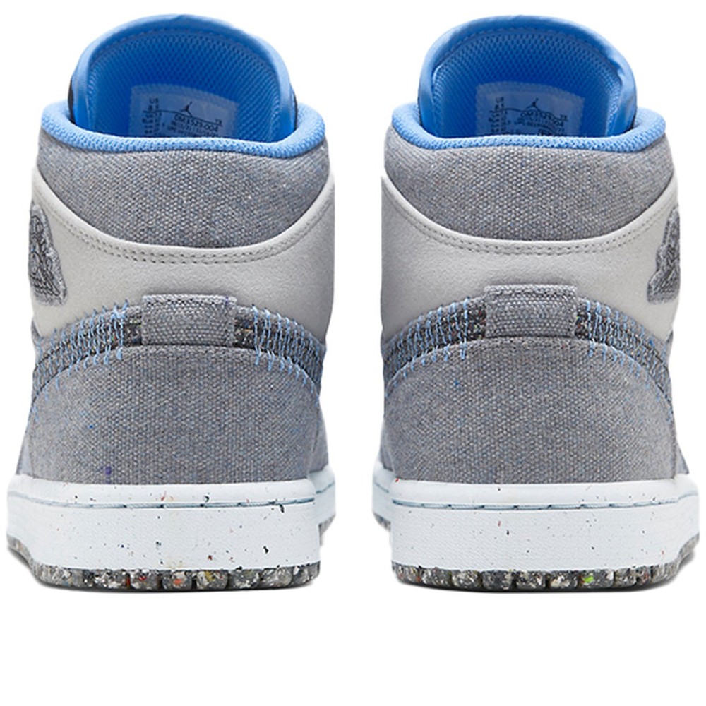 Air Jordan 1 Mid Crater Grey University Blue