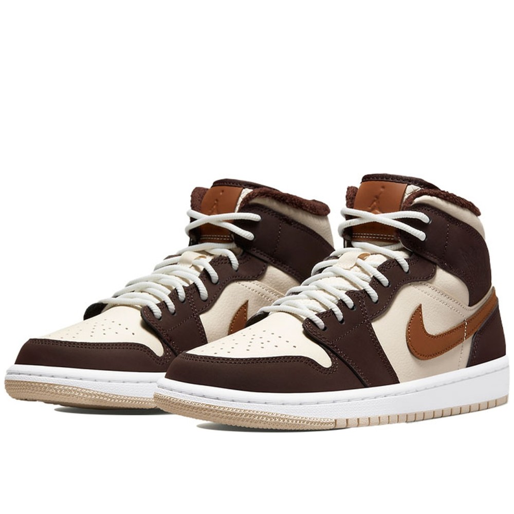 Air Jordan 1 Mid SE Cream Dark Chocolate