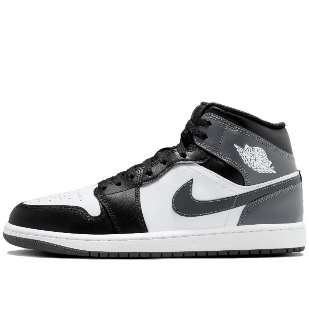 Air Jordan 1 Mid Black White Iron Grey