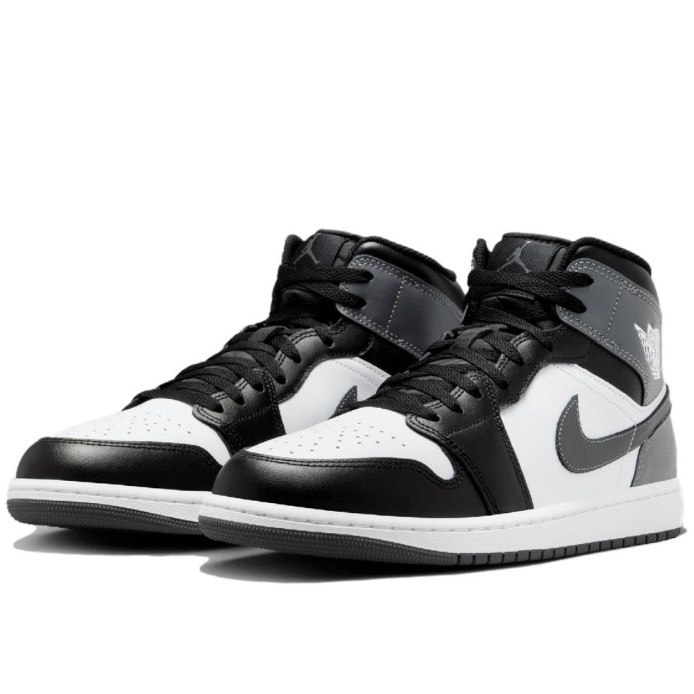 Air Jordan 1 Mid Black White Iron Grey