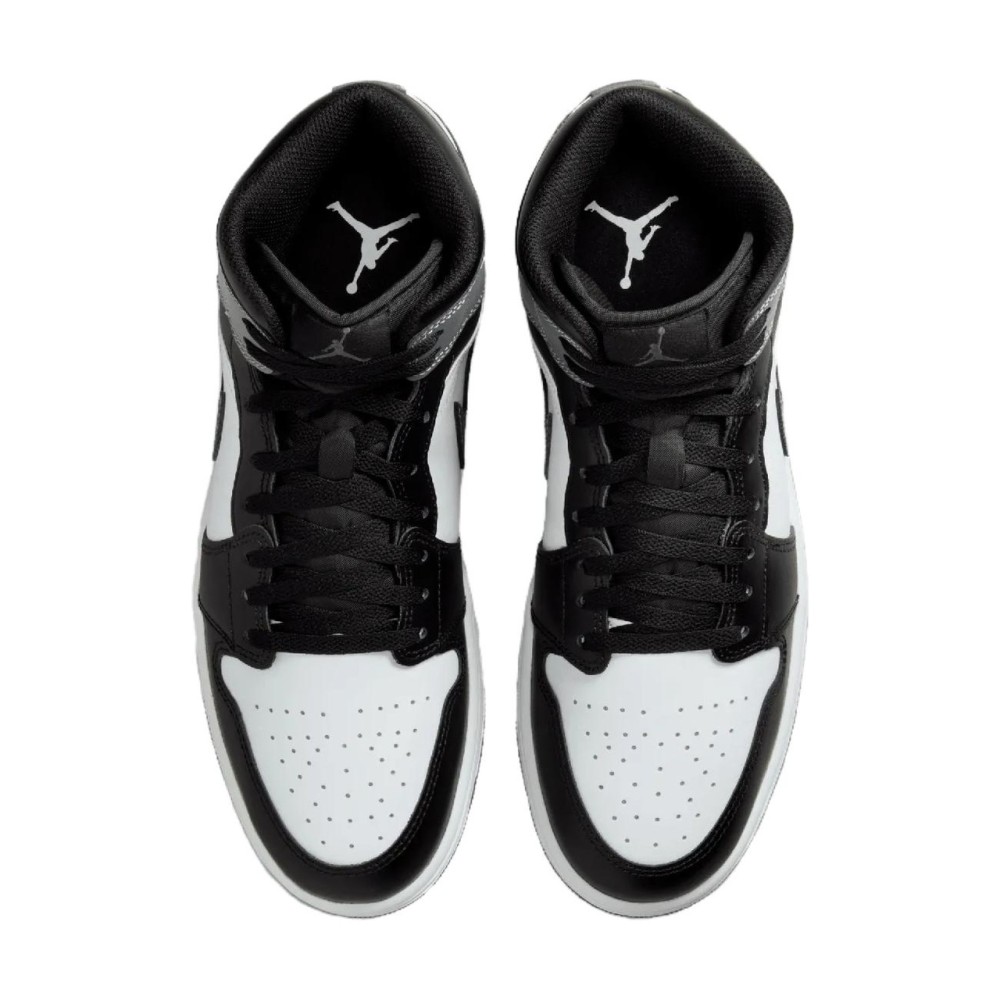Air Jordan 1 Mid Black White Iron Grey