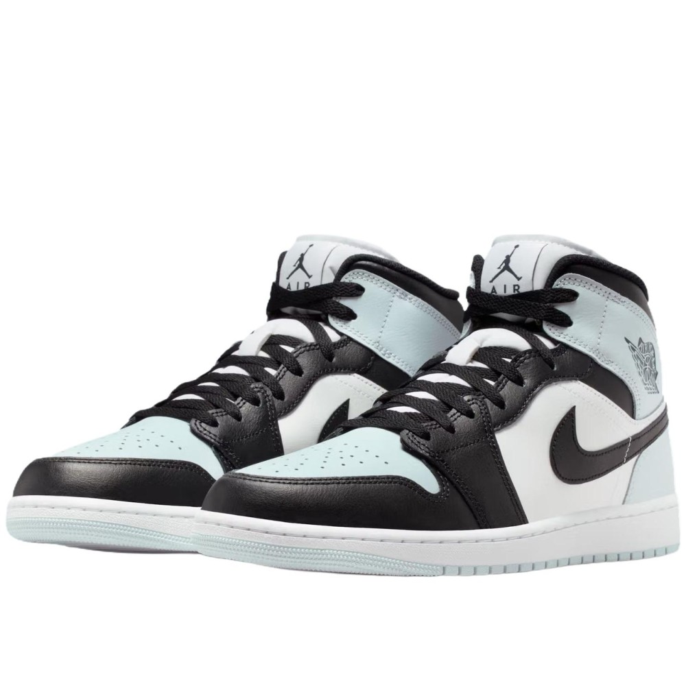 Air Jordan 1 Mid Black Aura Squadron Blue