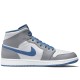 Air Jordan 1 Mid Cement Grey True Blue