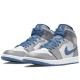 Air Jordan 1 Mid Cement Grey True Blue