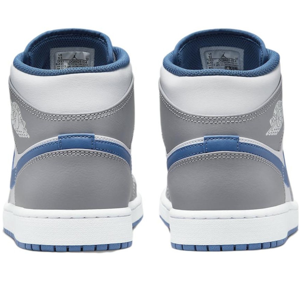 Air Jordan 1 Mid Cement Grey True Blue