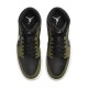 Air Jordan 1 Mid Black White Olive